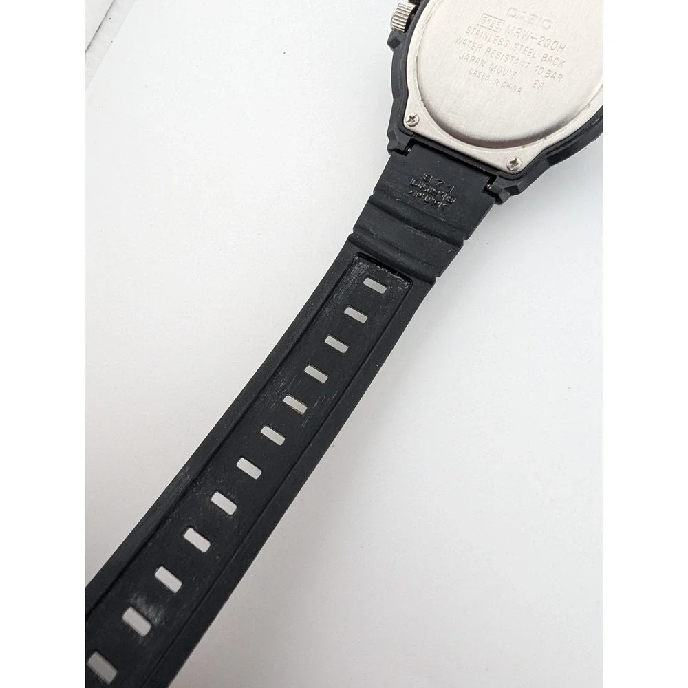 Casio MRW200H Men's Watch 43mm Case Black Resin Band- New Battery